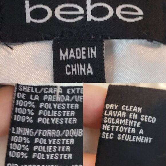 Y2K Bebe White Quilted Hooded Vest Faux Fur Trim M Logo Print Chic City - Picture 3 of 11